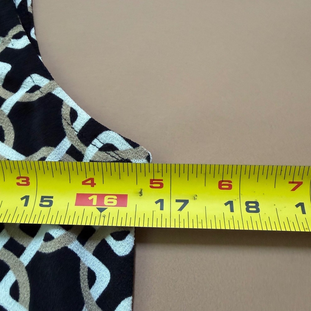 Banana Republic Womens Sleeveless Geometric V-Neck Blouse career‎ work  S Mod - Picture 6 of 8